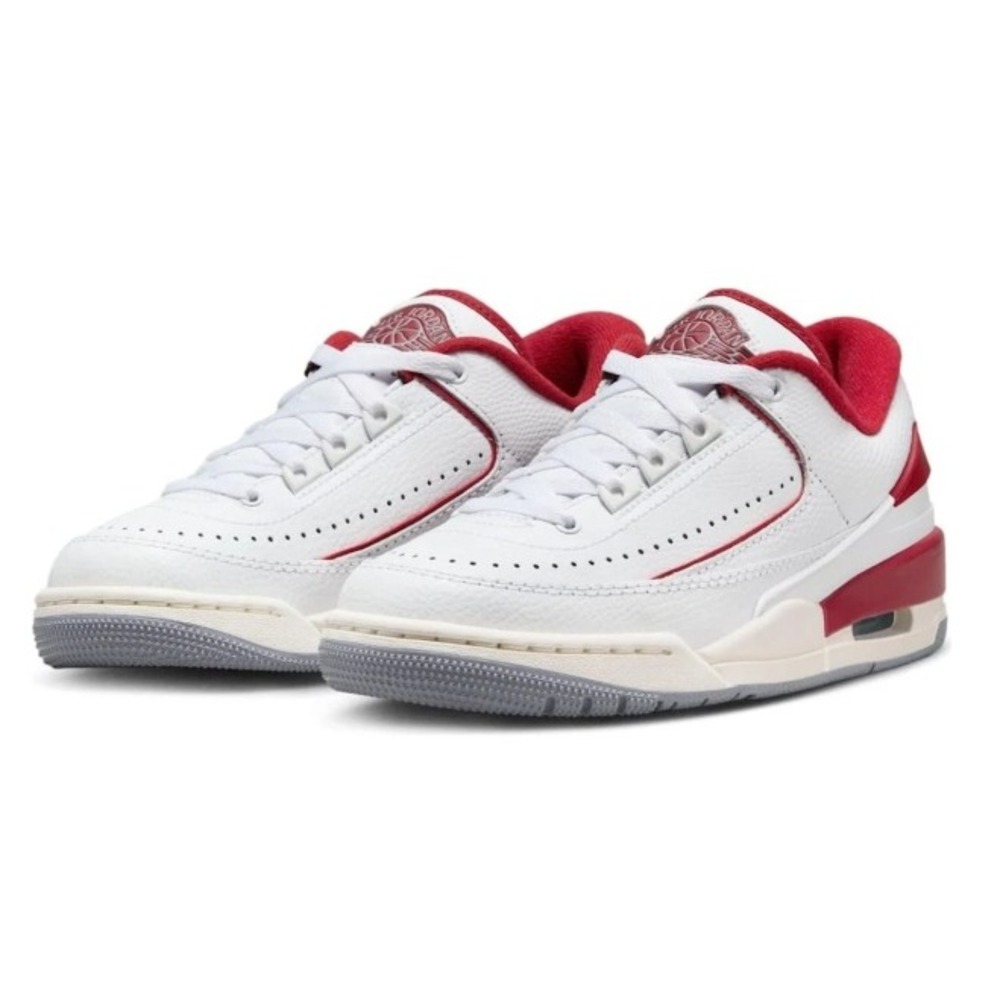 Air Jordan 2/3 GS White Varsity Red FD0384-161 Kids Size 6.5 Womens 8 Sneaker
